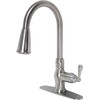 Stainless Single Handle Pull Down Kitchen Sink Faucet with Dual