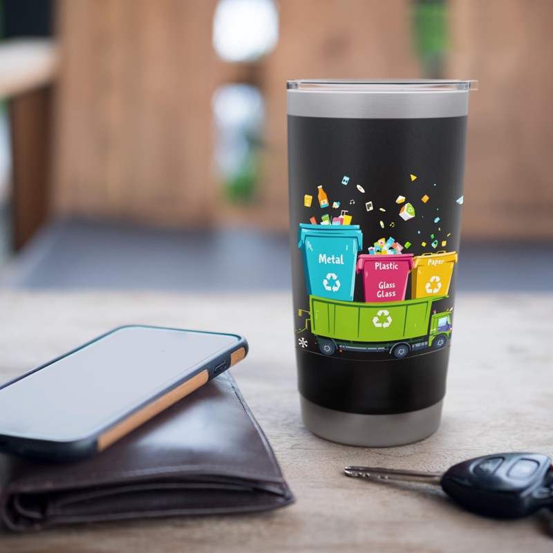 Metal Plastic Glass Paper Recycling Bins Stainless Steel Insulated Tumbler
