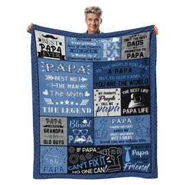 Papa Gifts from Grandkids, to My Grandpa Blanket 50x60 Inch Grandfather Throw Blanket