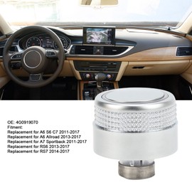 Aramox Perilla de Volumen 4G0919070 Perilla de Control de Radio Botones de Perilla EstéReo Perillas de Control de Volumen de de Radio Accesorios de AutomóVil Reemplazo para S6