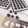 48Pcs Silver Metal Fastener Buttons Mini Sew-on Snap Buttons Press