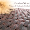 DIMAR GARDEN Outdoor Coffee Table Wicker Patio Rattan Side Table