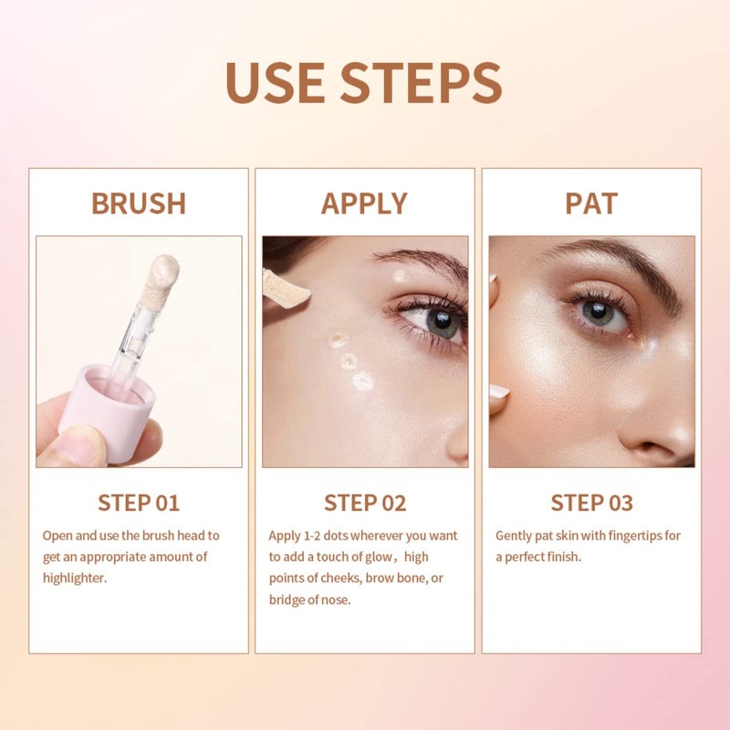 Hocossy Liquid Highlighter Natural Glow For Face & Body, Waterproof