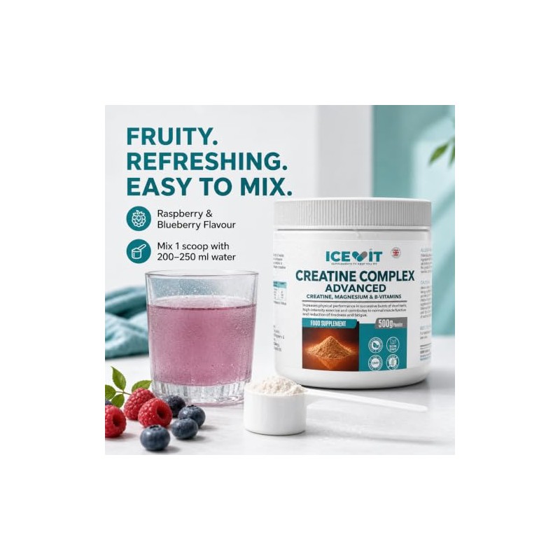 Creatine Complex Powder, Raspberry & Blueberry, 500 g, 71 Servings