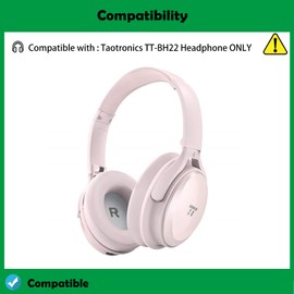 DowiTech Supreme Comfort Ersatz-Ohrpolster, kompatibel mit Taotronics TT-BH22 TT BH22 Kopfhörern