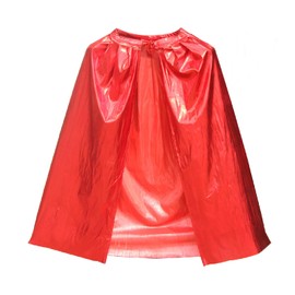 ZERONOWA Kids Glitter Cloak for Halloween, Children, Cosplay, Costume, Party, Glossy Cape (Red)