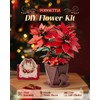ROBOTIME 3D Puzzle Wooden Poinsettia, Artificial Flower Model Kit for