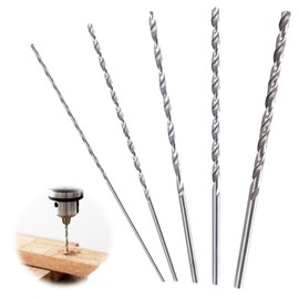 5 PCS Extra Long Twist Drill Bits 150mm High-speed Steel HSS Twist Drill Bit Kit 2mm 3mm 3.5mm 4mm 5mm Wood Drill Bits for Wood Metal and Plastic DIY Home Metal Drill Bits Set