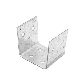 4-Pack U-Shaped 4x4 Post Base Bracket, for Outdoor Deck Base, Pergola Brackets, Fence Kit, Rail Post, Shelves and Gazebos Bases, 12 Gauge Steel