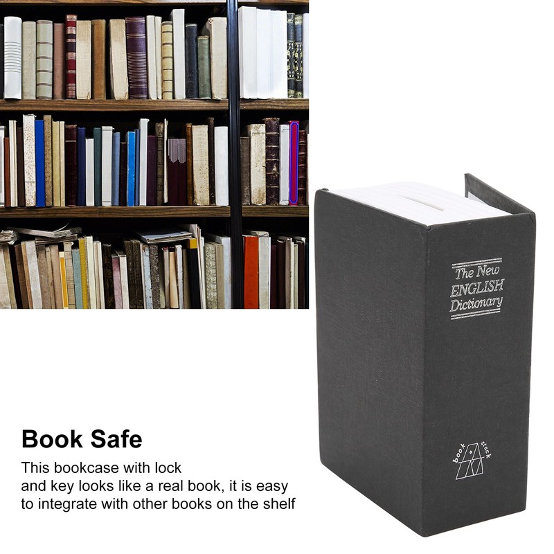Book Safe Dictionary Secret Safe Can with Combination Lock Metal