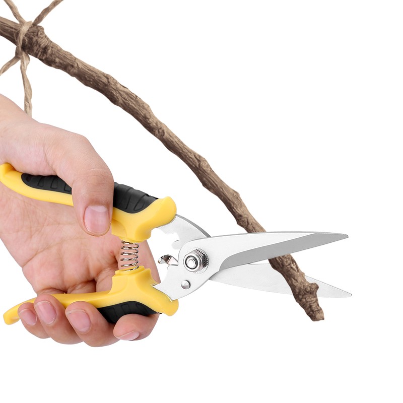8" Stainless Steel Pruning Shears Cutter Home Gardening Plant Scissor