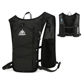 TRIWONDER Running Vest Men Women Hydration Pack Breathable Lightweight Water Backpack for Trail Marathon Cycling Hiking (03 Black - Vest Only, One Size)