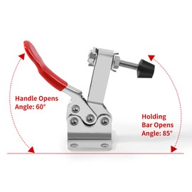 5 pack Hold Down Toggle Clamps Latch Antislip Red 201B Hand Tool 200Lbs Holding Capacity Antislip Horizontal Quick Release Heavy Duty Toggle Clamp Tool (Industrial)