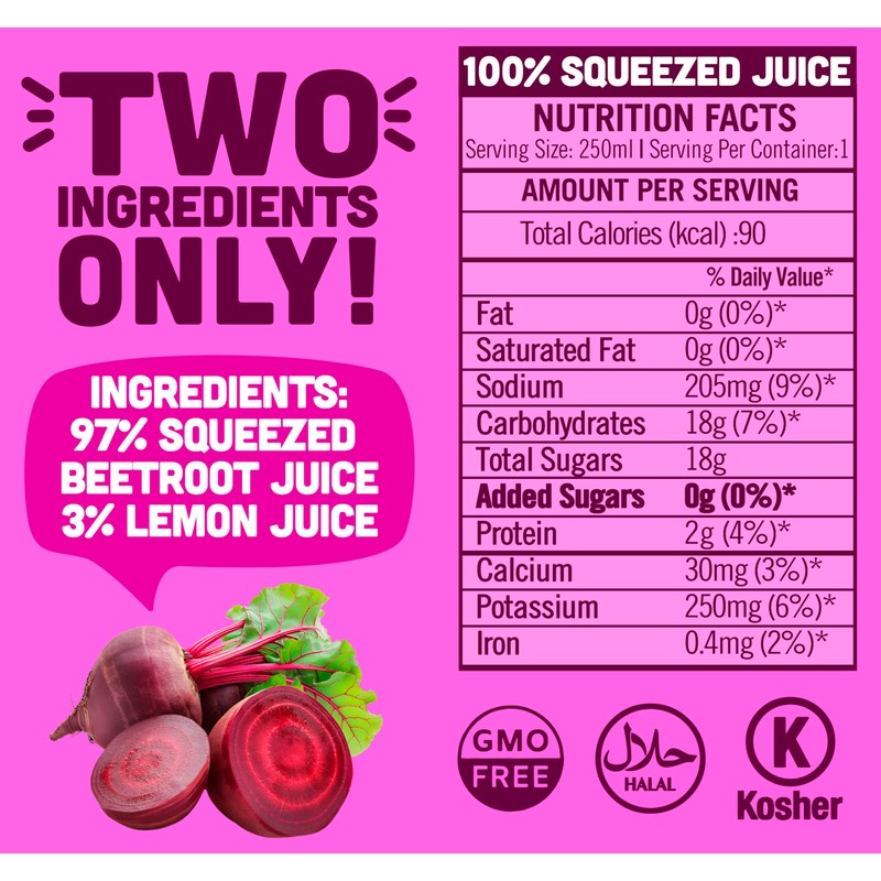 NILO Beetroot Juice | 100% Squeezed Beetroot Remolacha | NO