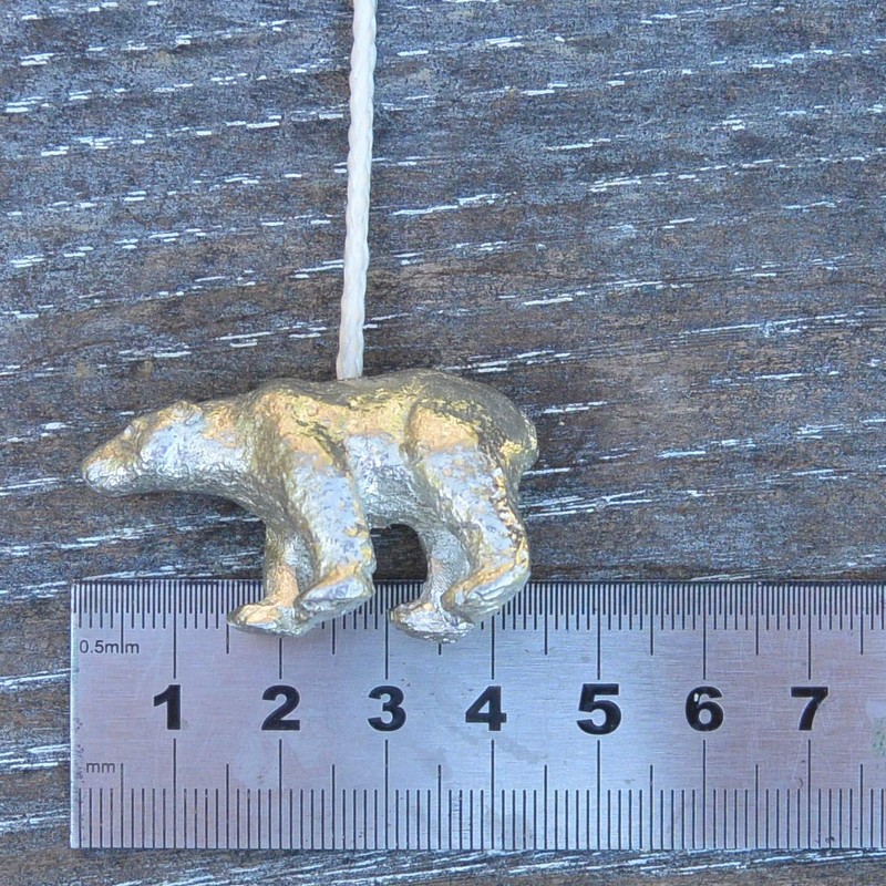Polar Bear, Endangered Animals Range, Handmade, in Solid Fine Pewter,