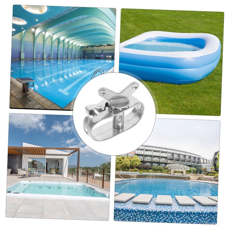 Kisangel 2pcs Ground Pool Cover Cable Winch Self-Locking Hoist for