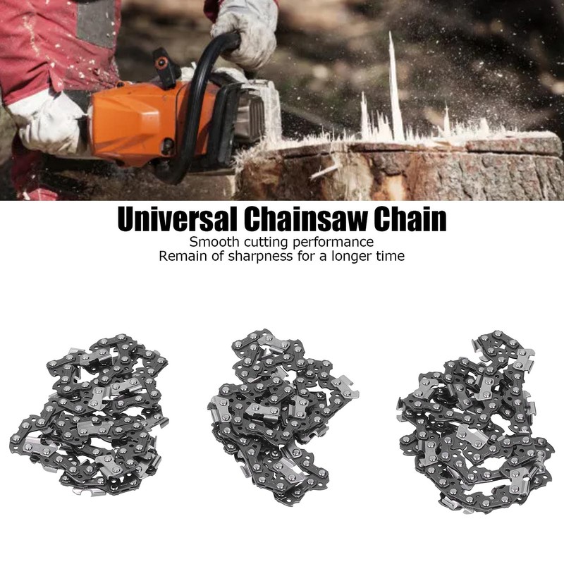 3Pcs Chainsaw Chain Universal Part 3/8in Pitch 1.3mm Middle Guide