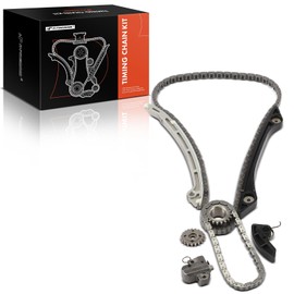 A-Premium 8PCS Engine Timing Chain Kit W/Sprocket & Tensioner & Guide Compatible with Ford & Lincoln - Explorer 2012-2019, Escape, Fusion, Focus, Edge, Mustang, Taurus, MKZ, MKC, MKT - L4 2.0L 2.3L