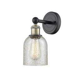 Innovations Lighting Caledonia - 1 Light Wall Sconce in Industrial Style-11.5 Inches Tall and 5 Inches Wide-Black Antique Brass Finish-Mica G