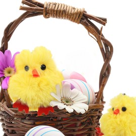BESPORTBLE Mini Easter Plush Chicks Keychain: 10Pcs Mini Chicks Keychain, Easter Stuffy Small Key Chain, Colorful Baby Chicken Toys