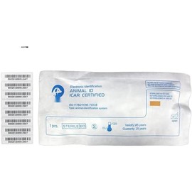 TAEING Pet Microchips, 134.2 kHz Microchip for Pets, Microchip Kit for Dogs and Cats for Pets for Veterinary Administration (1.4 x 8 mm, Piece, 1)