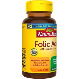 Pure Nature Made Folic Acid 400 mcg (665 mcg Dfe) 250 Tabs