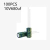 100 Pieces 10V 680UF Aluminum Electrolytic Capacitors High Frequency Low