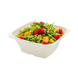 Restaurantware Pulp Tek 32 Ounce Bagasse Tall Bowls 100 Grease Impervious Bowls - Lids Sold Separately Microwavable White Bagasse Tall Bowls Reinforced Rim Sturdy For Snacks Or More
