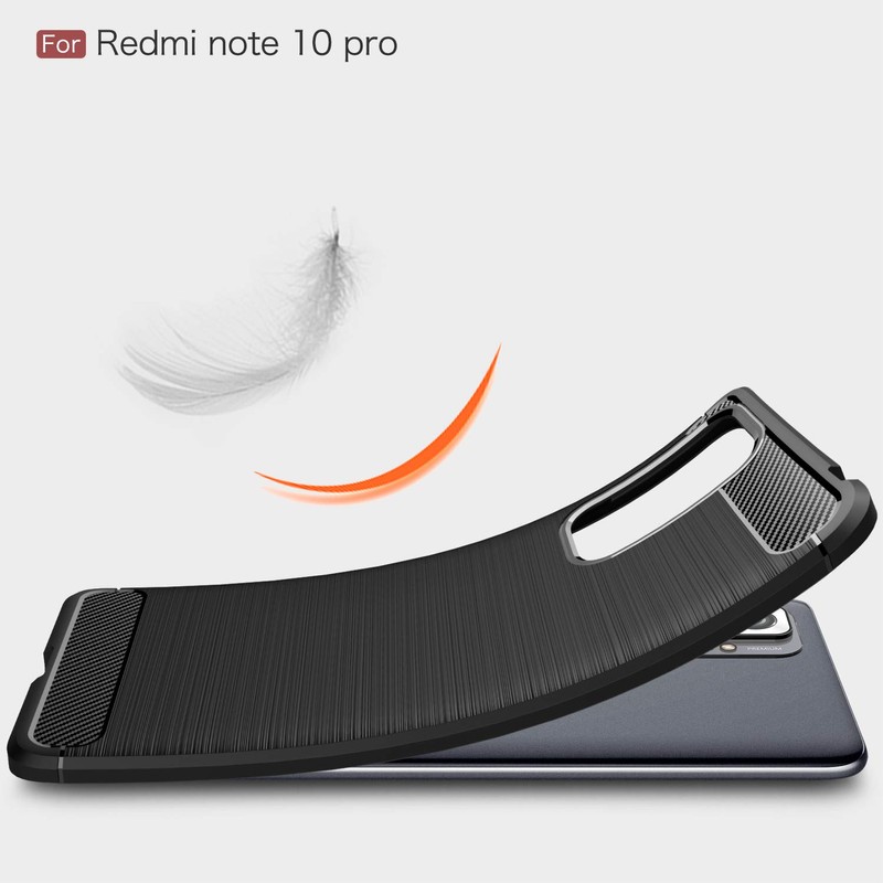 CruzerLite Case Compatible with Redmi Note 10 Pro Case, Carbon