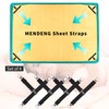 MENDENG Black Bed Sheet Fasteners 4 Pack Elastic Bed Sheet