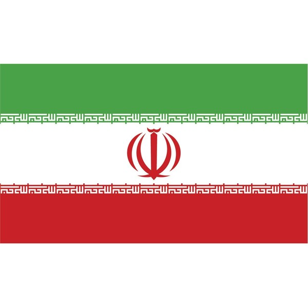 2-Pack Iran Flag Decal Sticker | 5-Inches By 3-Inches |