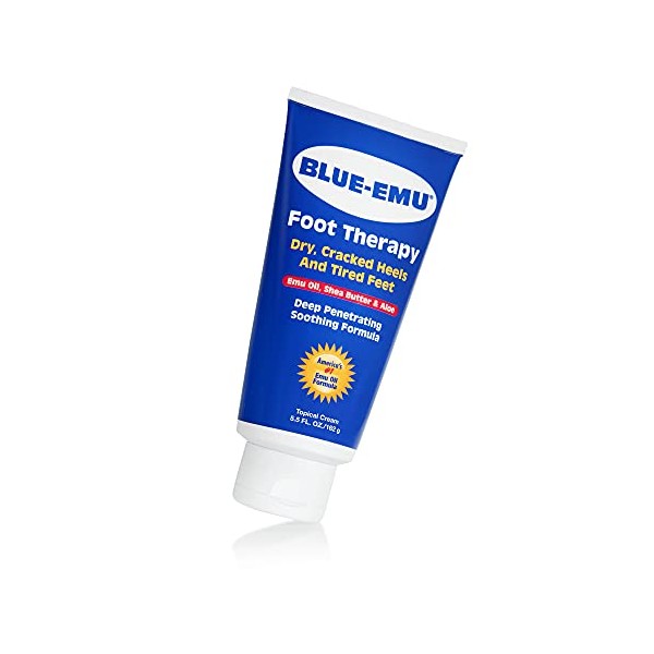 Blue-Emu Foot Therapy Cream Deep Penetrating Soothing w/ Emu Oil, Shea Butter & Aloe, 5.5 oz