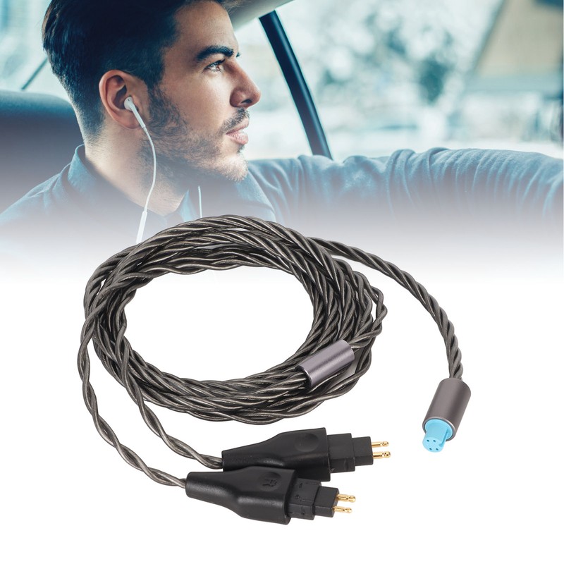 2Pin Sound Cable 3 in 1 Silver Plated Copper Cable