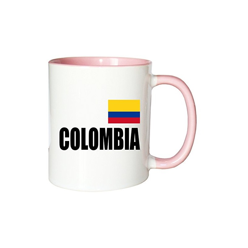 Mister Merchandise Colombia Flag Coffee Cup Tea Cup White /