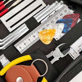 50Pcs Guitar Maintenance Tool Kit with Carry Bag,Guitar Repairing Tool Kit with Guitar Picks for Guitar Ukulele Bass Banjo Mandolin,Guitar Care Accessories Gifts for Music String Instrument Enthusiast