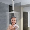 NearMoon Ceiling Mounted Shower Arm With Flange, Universal Connection 1/2