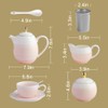 Sweejar Porcelain Tea Sets, 8 OZ Cups & Saucer Service