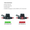 Waterproof in-line ASP LED Fuse Holder,12 AWG for Automotive, Marine（2