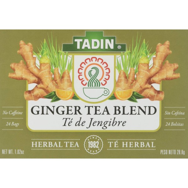 Tadin Herb and Tea Caffeine Free Ginger Root, 24 Count (Pack of 6)