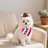Haakong 4th of July Dog Outfit Patriotic Dog Cowboy Hat