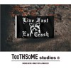 Live Fast Eat Trash 3' by 5' Flag Garage Dorm