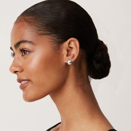 PAVOI Aretes de Aro Gruesos chapados en Oro Rosa de 14 quilates con poste de Plata de Ley 925 | Pendientes Pequeños para Mujer