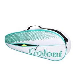 Goloni Tennis Bag 3-4 Racquets with Front Extral Pocket for Other Essentials,Tennis Rackets Bag with Removable Shoulder Strap,Green