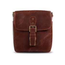 MegaGear MG1523 Leather Camera Messenger Bag for Mirrorless, Instant and DSLR Cameras - Dark Brown