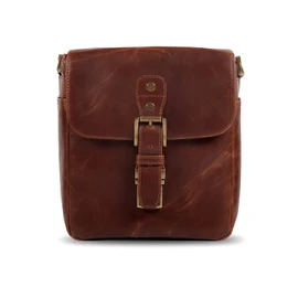 MegaGear MG1523 Leather Camera Messenger Bag for Mirrorless, Instant and DSLR Cameras - Dark Brown