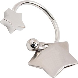 Design Gifts All Metal U Shaped Star Keychain
