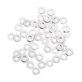 QUARKZMAN Pack of 50 M1.6 Washer, 1.6 x 4 x 0.3 mm, Thickened 304 Stainless Steel Flat Spacers for Screw, Bolt, Automotive, Industrial Machinery