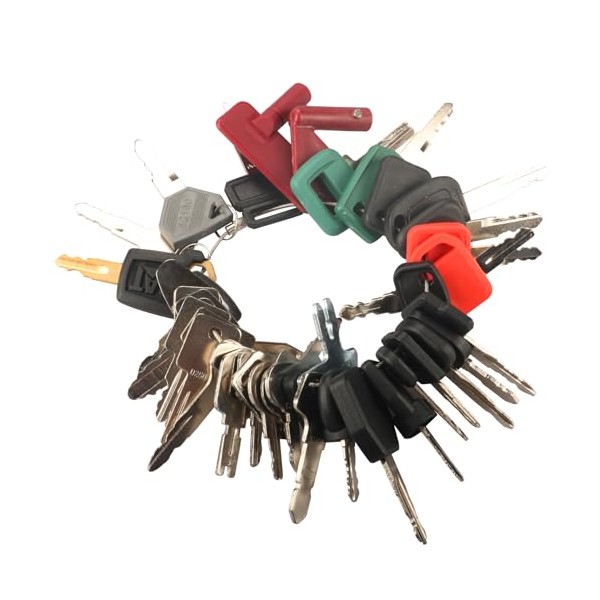 42 Heavy Construction Equipment Keys Master Set, Machine Operator Ignition