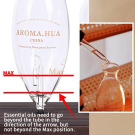 BAUSATZ Waterless Oil Diffuser Waterless Diffuser for Essential Oils Home Aromatherapy Machine Romatherapy Nebulizing Essential Oil Diffusers Aroma Blaster, Solid Oak Base with Light, USB Power Supply