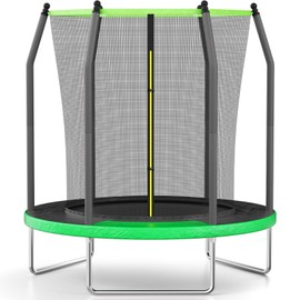 AOTOB 6 FT Kids Toddler Trampoline with Enclosure & W-Shaped Leg - 36 pcs Springs for Maximum Elasticity - Perfect for Outdoor and Indoor Fun!